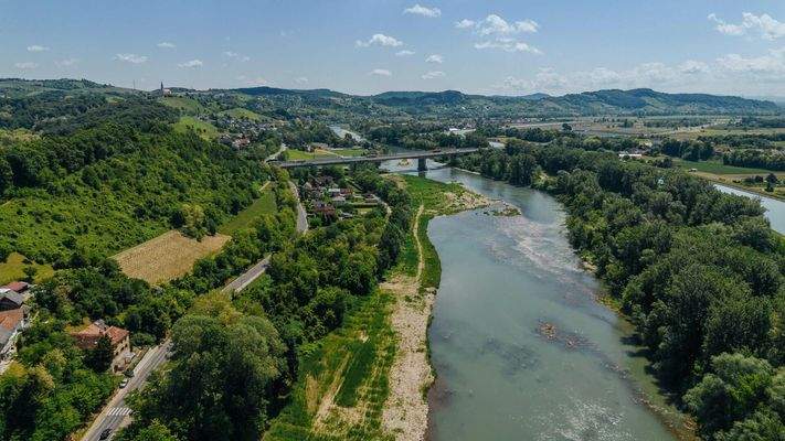 Luftansicht auf das Draufergrundstück