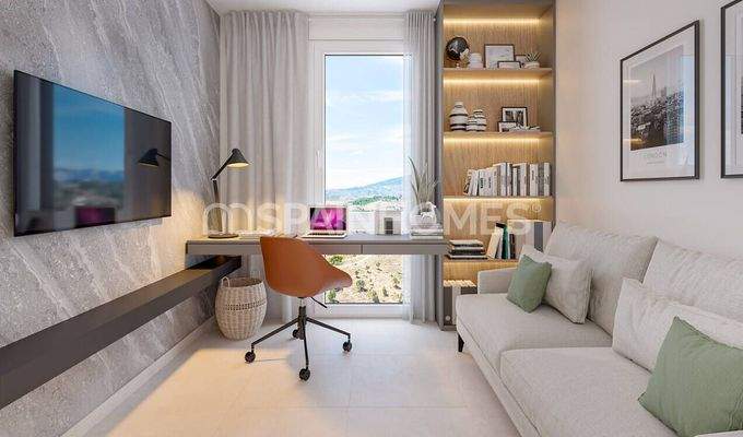 Sea View Townhouses Featuring Private Gardens in Mijas