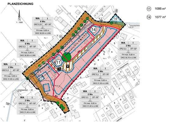 Ausschnitt Bebauungsplan Nr. 12 der Gemeinde Gudow