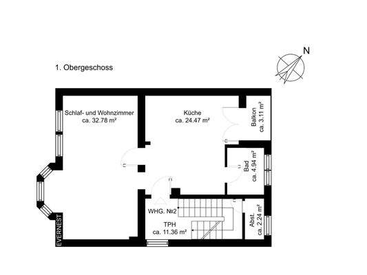 1. Obergeschoss Vorderhaus