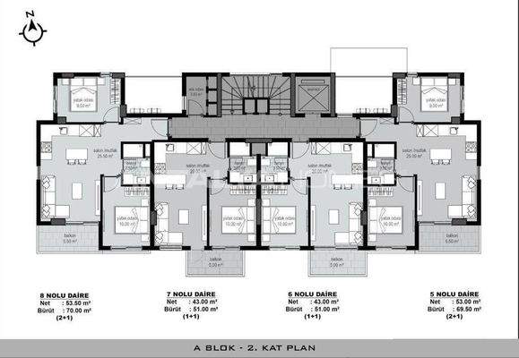 Stylish Flats with Pool and Gym near the Beach in Alanya