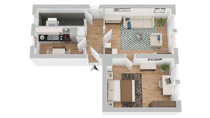 Grundriss der Wohnung