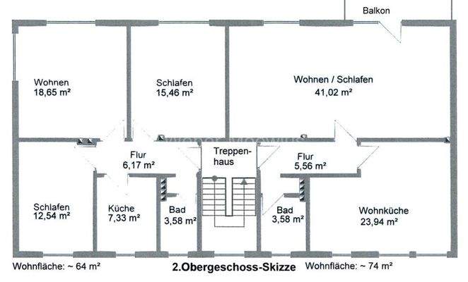 3470 Grundriss H13 2. Obergeschoss