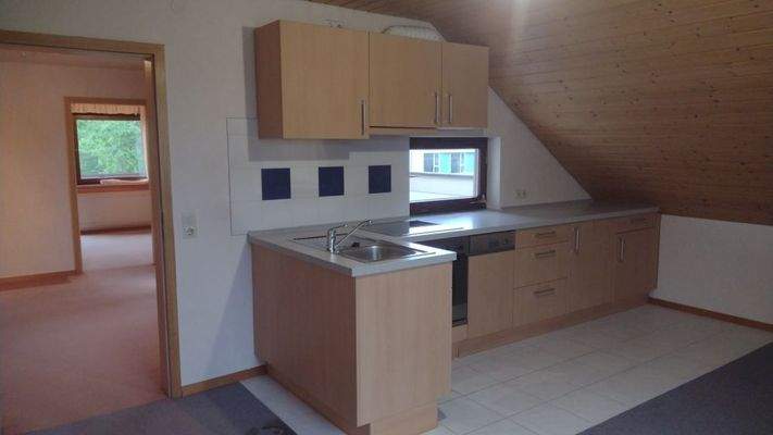 die Wohnküche im DG