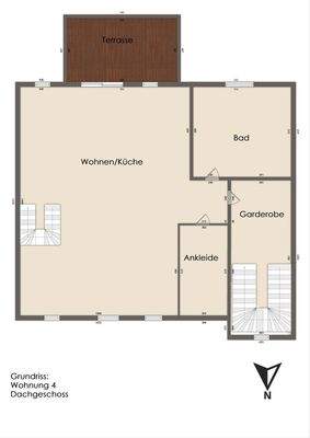 Grundriss Wohnung 4 - Dachgeschoss