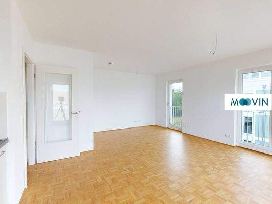 Ansicht V: Wohn- und Esszimmer mit offenem Küchenbereich