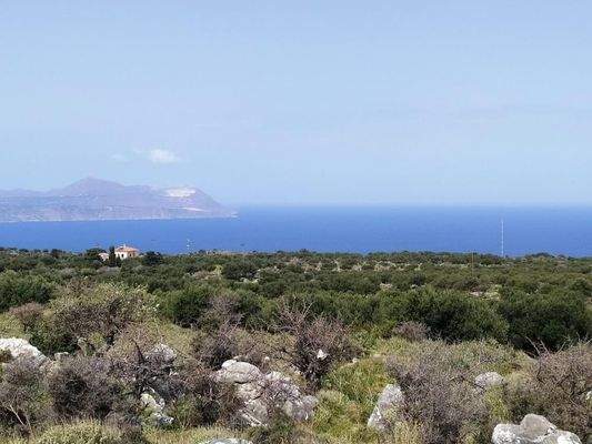 Unglaublicher Meerblick von seltener Stelle neben einem Berg auf Kreta