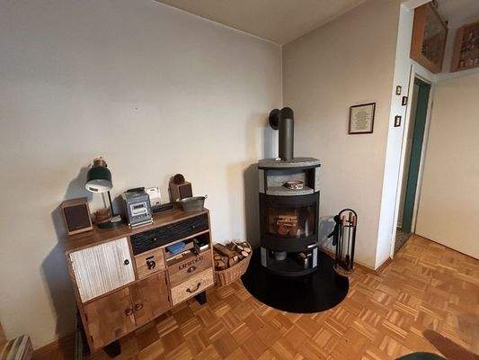 Kaminofen im Wohnzimmer