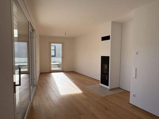 Wohn-/Essbereich mit Kaminofen