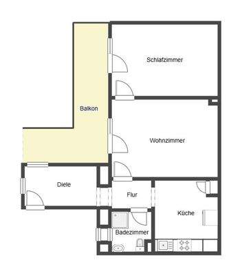 Grundriss Skizze WE1