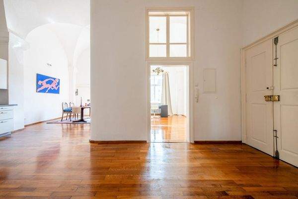 Loftküche, Blick in Rosenzimme