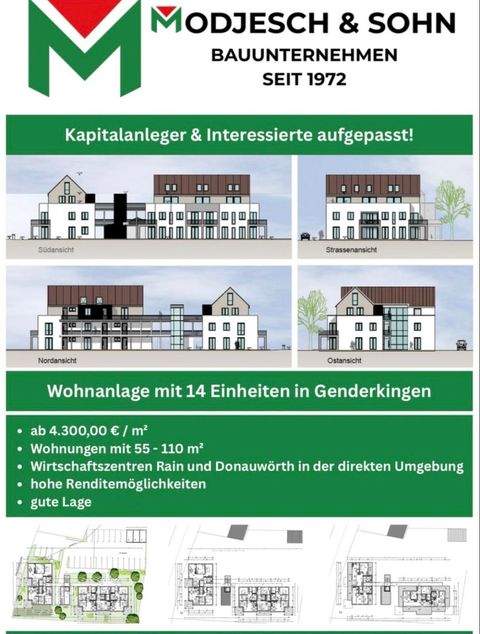 Genderkingen Renditeobjekte, Mehrfamilienhäuser, Geschäftshäuser, Kapitalanlage