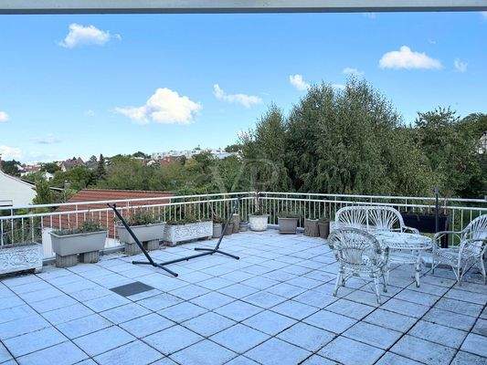 Toller Blick von der Dachterrasse