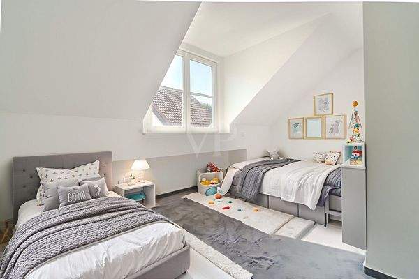 Beispielmöblierung Kinder- oder Gästezimmer im Vorderhaus