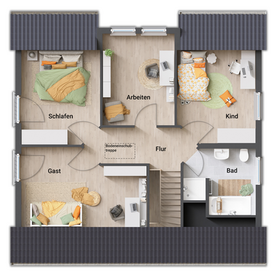 Grundriss-Einfamilienhaus-Flair-134-Dachgeschoss (