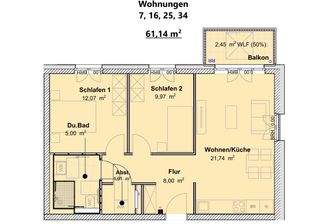 Wohnungen 7, 16, 25, 34