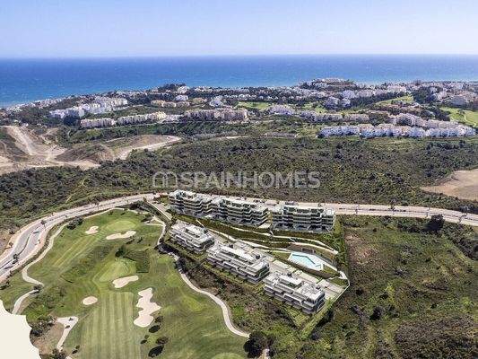 Golf Front Sea View Apartments with Large Terraces in Mijas