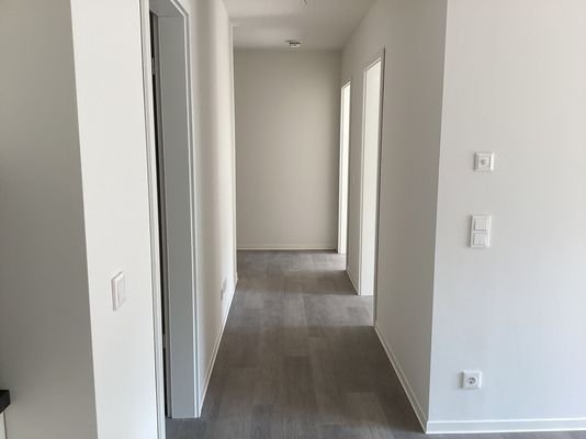 Blick vom Wohnzimmer Richtung Diele