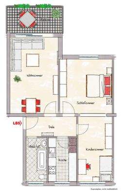 immoGrafik-Exposeplan-Wohnung