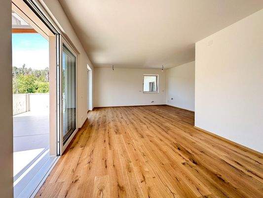 Wohn-, Koch- und Esszimmer