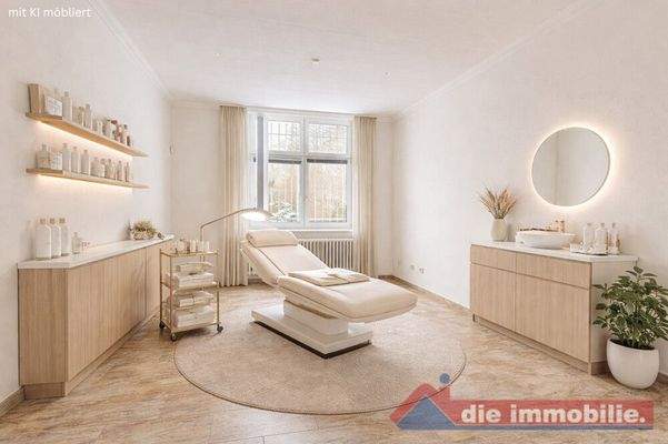 Kosmetikstudio_2 mit KI möbliert