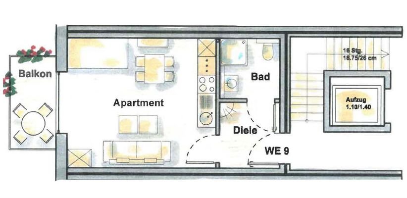 Grundriss WE 9