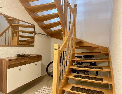 Treppe zur Hauptwohnung