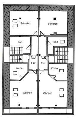 Grundriss Nr. 15 u. 17 DG