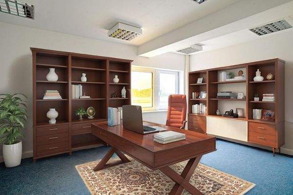 Büro 4 digital möbliert