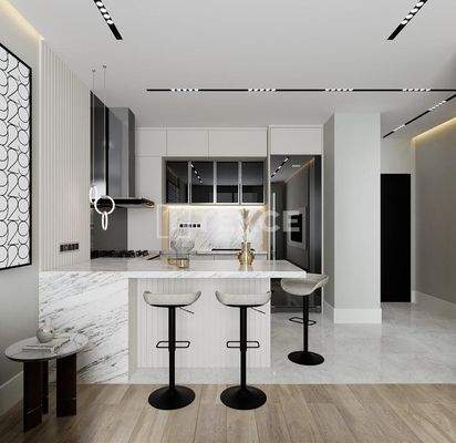 On-Site Flats with Pool and Security in Istanbul Kucukcekmece