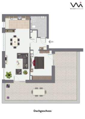 Grundriss Wohnung 2.5