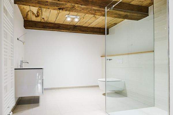 Das Badezimmer direkt am Schlafzimmer