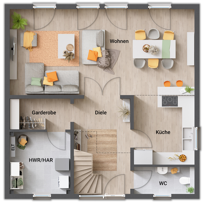 Grundriss-Stadthaus-Stadtvilla