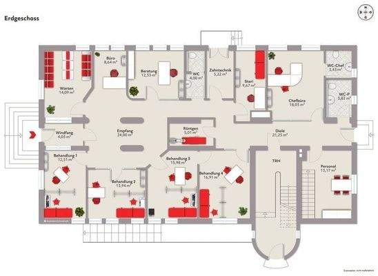 Post-Grundriss Erdgeschoss