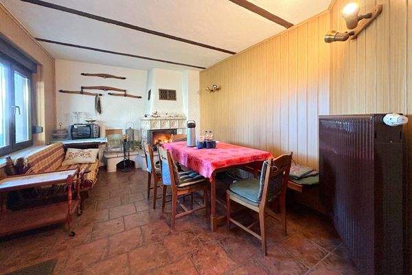 gemütliches Aufenthaltszimmer mit Kamin (Erdgeschoss)