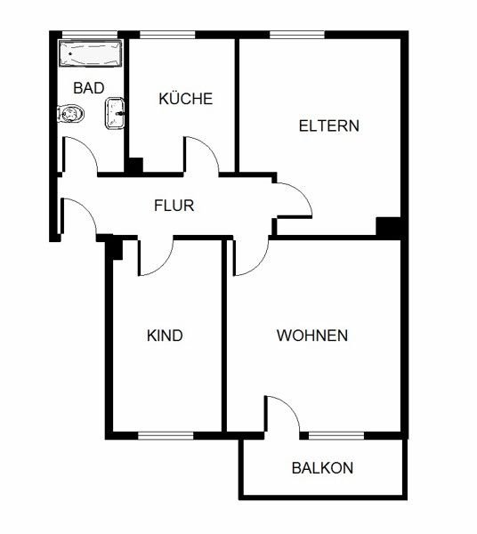 3 Zimmer Wohnung in Gelsenkirchen (Horst)