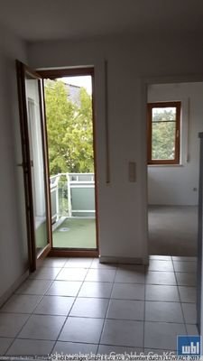 Blick zum Balkon