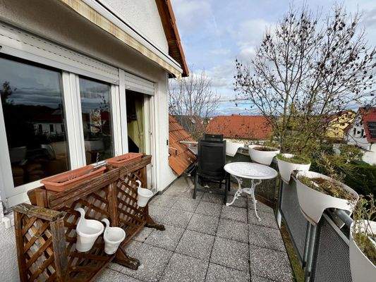 Südbalkon mit Markise