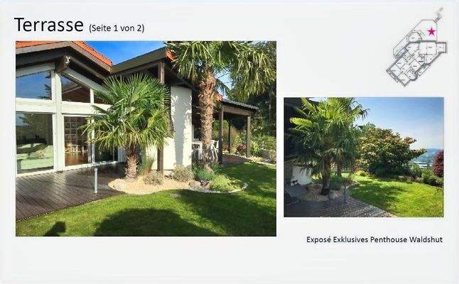 Blick Terasse und Garten