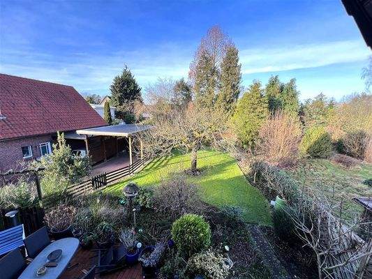 Gartenblick vom Balkon