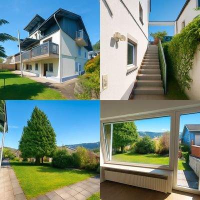 Moderne Immobilie mit Garten