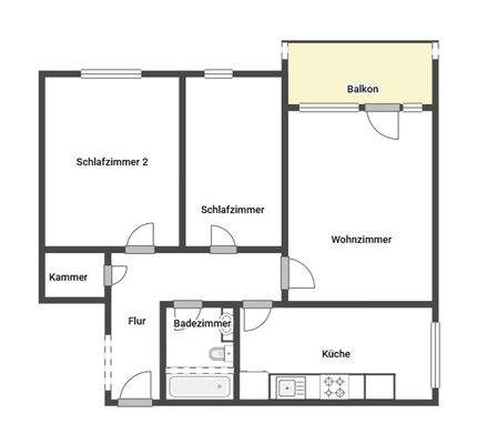 Grundriss Skizze Wohnung 7.OG