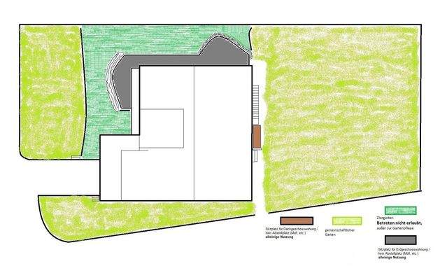 Garten mit eigenem Sitzplatz