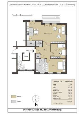Grundriss Whg 5 - 1OG