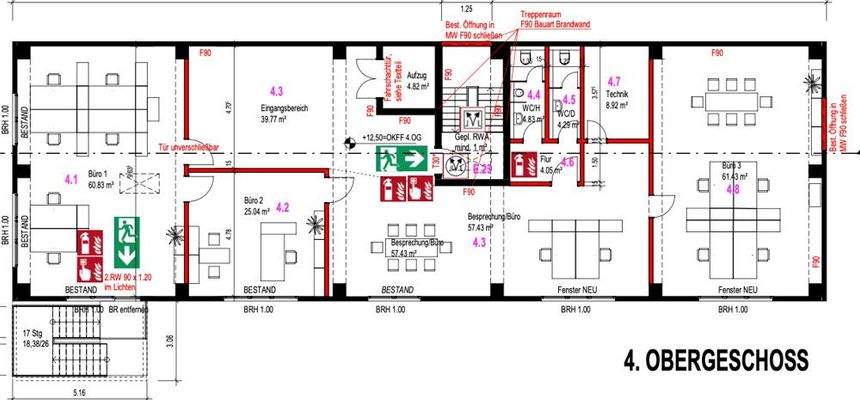 Grundriss Büro 4. OG