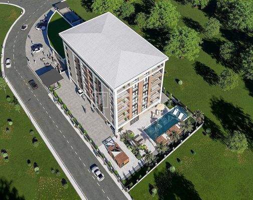 3-Bedroom Apartments in a Project with a Pool in Bursa