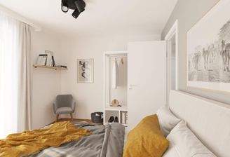 Helles und komfortables Schlafzimmer