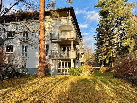 Blick auf den eigenen Gartenanteil