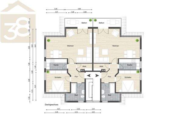 Grundriss beide Wohnungen