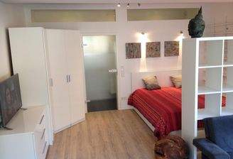 Schlafbereich mit großem Ecks